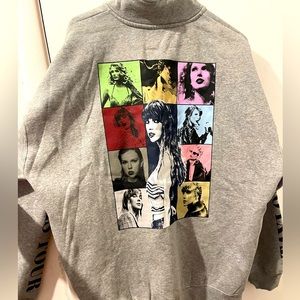 Taylor Swift Eras Tour grey quarter zip size medium